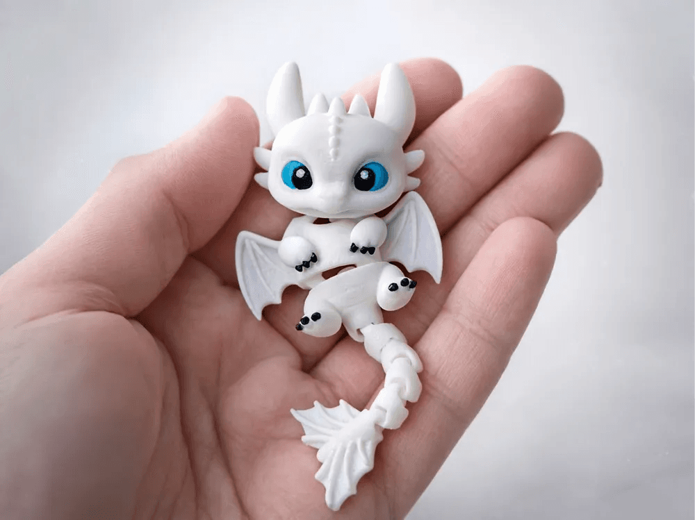 Articulated Baby Light Fury Dragon
