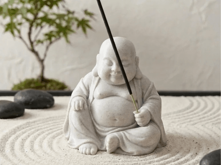 Laughing Buddha Zen Incense Statue
