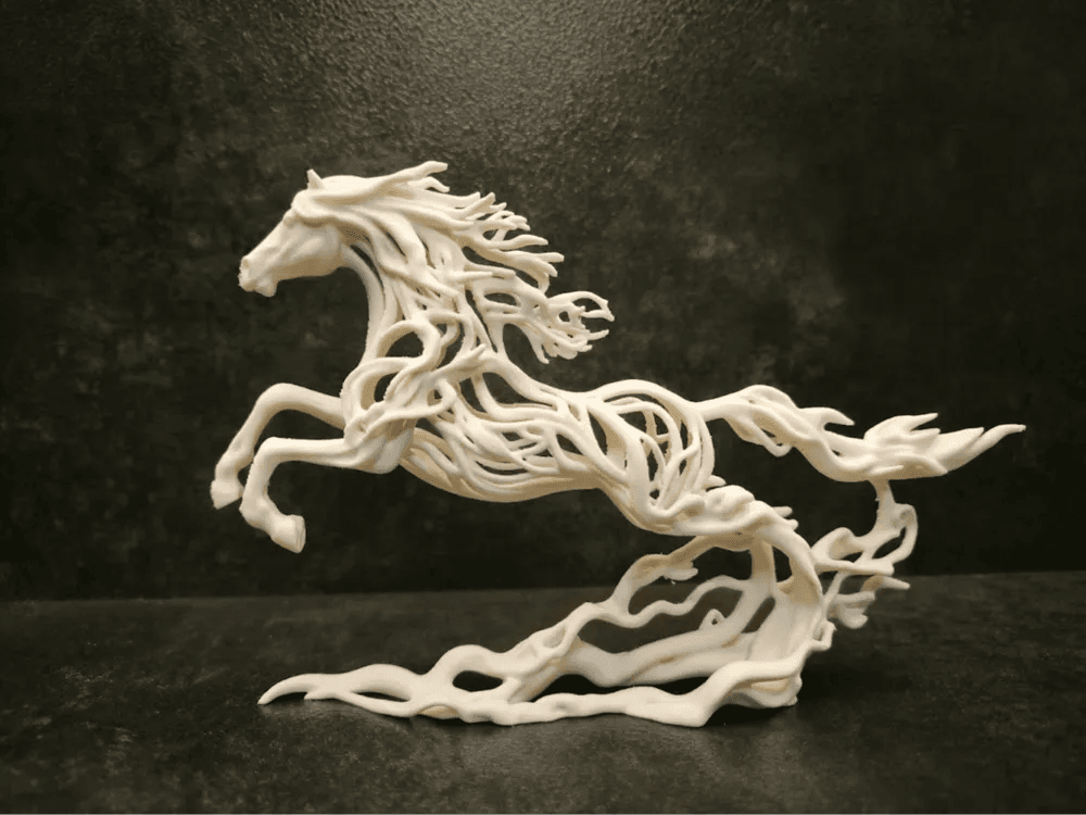 Filigree Tendril Galloping Horse