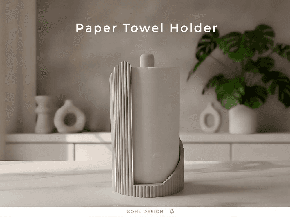 Fluted Paper Towel Holder