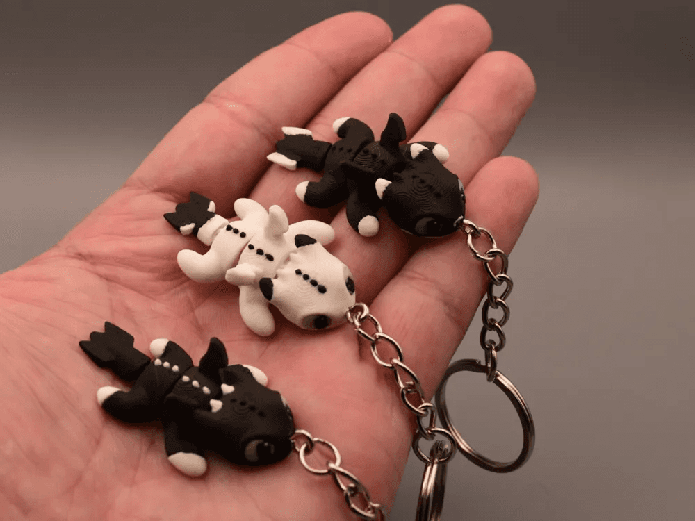Mini Night Fury & Light Fury Keychain