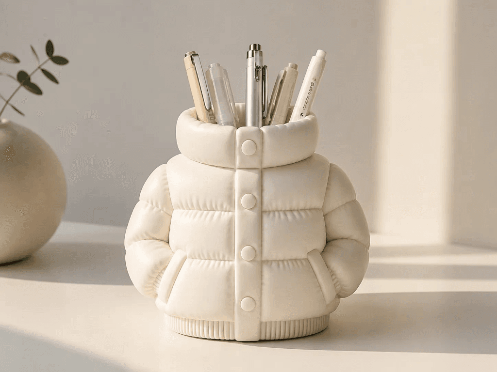 Puffer Jacket Pen Holder