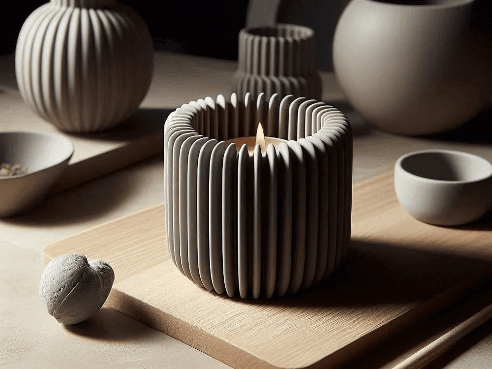Ribbed Tealight Candle Holder