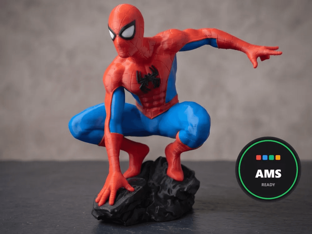 Dynamic Crouching Spider-Man Statue